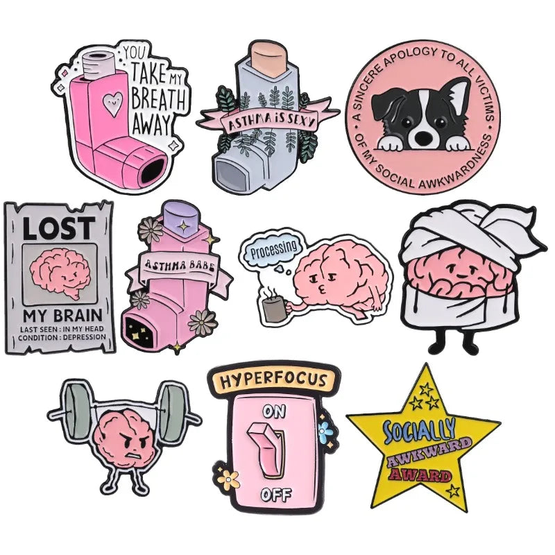 Chronic Illness Enamel Pins
