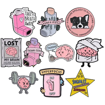 Chronic Illness Enamel Pins