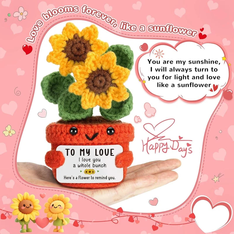 Handmade Crochet Potted Plant Flower