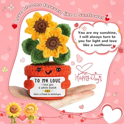 Handmade Crochet Potted Plant Flower