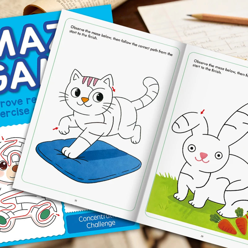 Fun Maze Drawing Book