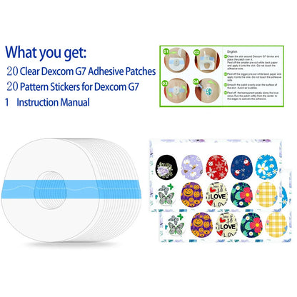 G7 Sensor Stickers & Clear Waterproof Patches