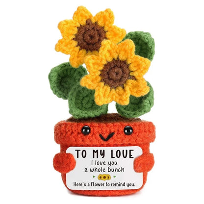 Handmade Crochet Potted Plant Flower