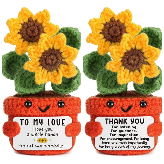 Handmade Crochet Potted Plant Flower